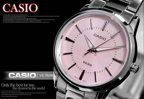Đồng hồ Casio LTP-1303D-4AVDF Thiết kế Mặt hồng nữ tính